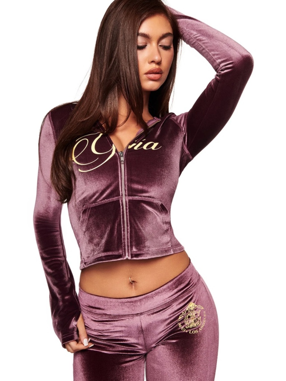 I.AM.GIA Mauve Velvet Two-Piece set